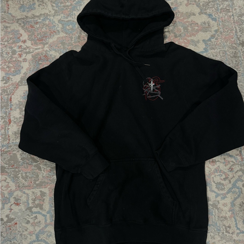 HUNTERXHUNTER Anime-Inspired Black Hoodie with Embroidered Design